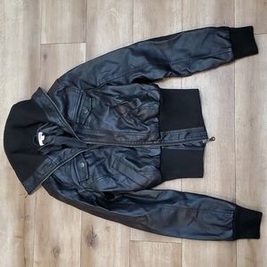 Black leather style jacket